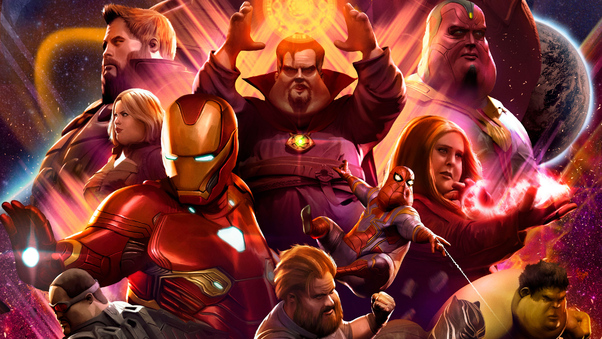 Fat Avengers Infinity War Heroes Wallpaper