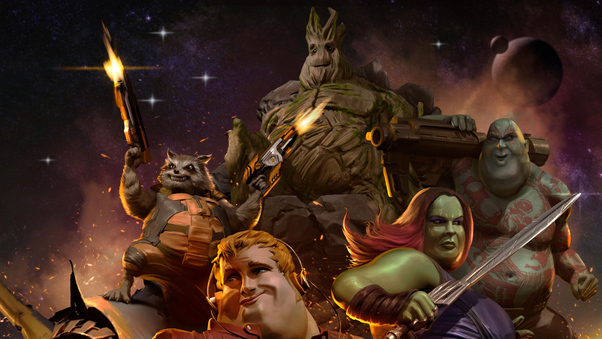 Fat Guardians Of Galaxy Heroes 4k Wallpaper
