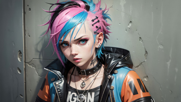 Fearless Punk Girl Wallpaper