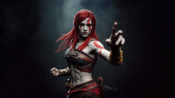 Female Kratos God Of War Wallpaper