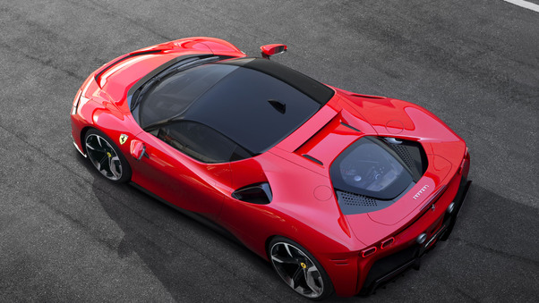 Ferrari SF90 Stradale Assetto Fiorano 2019 Upper View Wallpaper