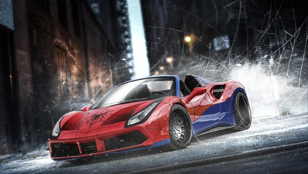 Ferrari Spiderman Wallpaper