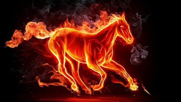 Fiery Horse 4k Wallpaper