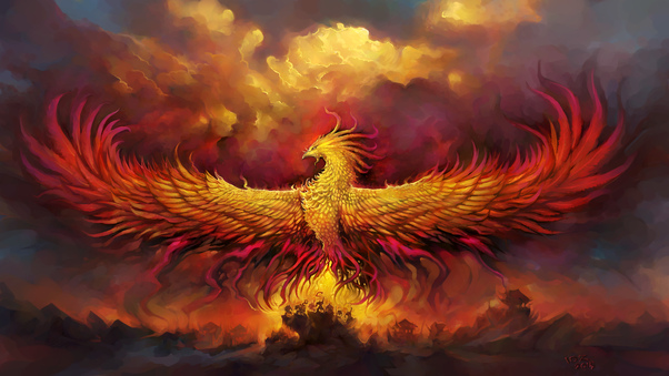 Fiery Phoenix Wallpaper