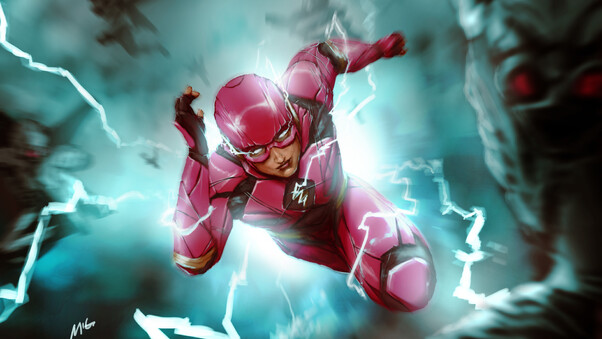Flash Artwork For Justice League Wallpaper