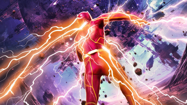 Flash Blazing Through Time And Space Wallpaper
