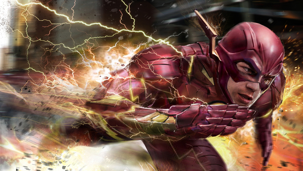 Flash The Man With Speed Wallpaper