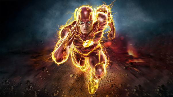 Flash The Running Fire 4k Wallpaper