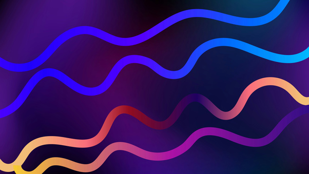 Flowing Neon Waves Abstract (7680x4320) Resolution Wallpaper