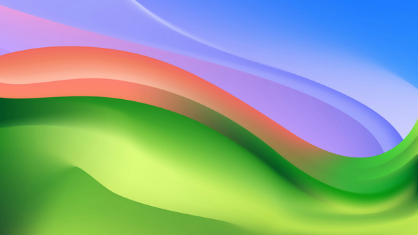 Fluid Harmony Orange Green Abstract Flow (1280x720) Resolution Wallpaper
