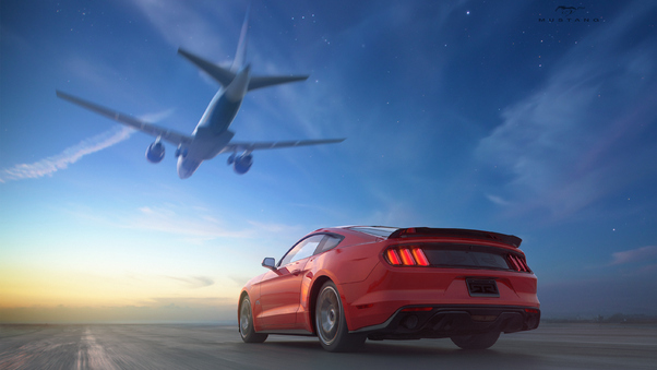 Ford Mustang Airplane Wallpaper