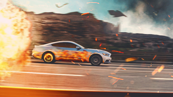 Ford Mustang Fire Wallpaper