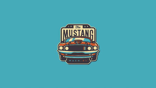 Ford Mustang Minimal 4k Wallpaper