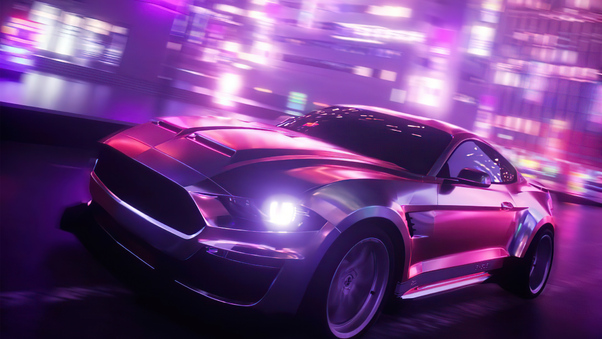 Ford Shellby Synthwave 5k Wallpaper