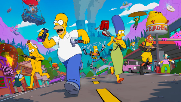 Fortnite The Simpsons 2025 (2048x2048) Resolution Wallpaper