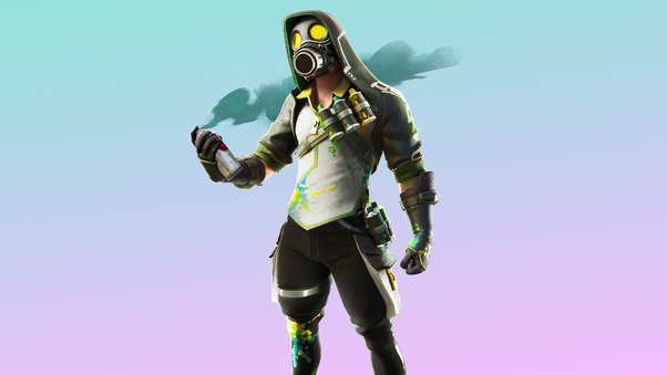 Fortnite Toxic Tagger Skin Outfit 4K Wallpaper