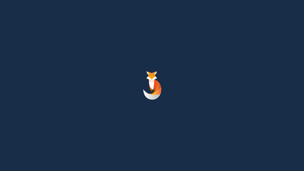 Fox Logo Minimalism Wallpaper