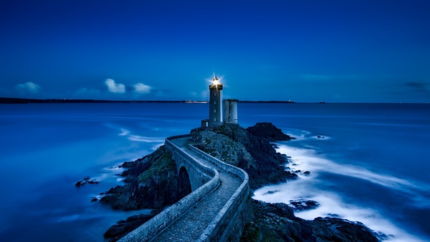 France Lighthouse Landmark Ocean Wallpaper