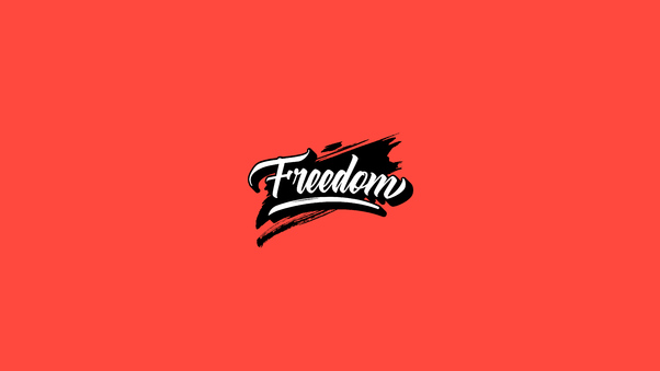Freedom Typography 8k Wallpaper