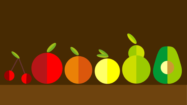 Fruits Minimalism Wallpaper