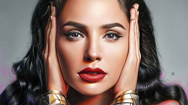 Gal Gadot As Wonder Woman Realism Portrait Art 5k Wallpaper