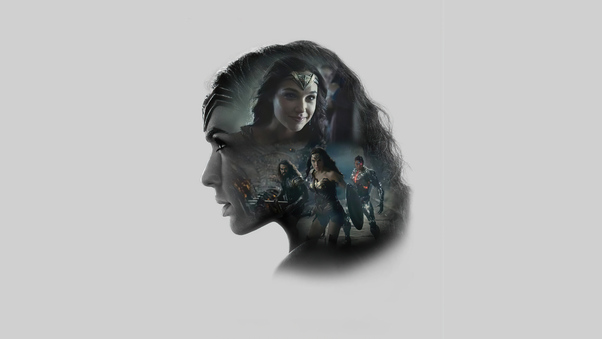 Gal Gadot As Wonder Woman Zack Synders Justice League Minimal Wallpaper