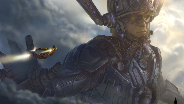 Galactus Vs Iron Man Avengers 4 Concept Art Wallpaper