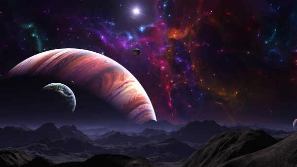 Galaxy Space Fantasy Science Fiction Wallpaper