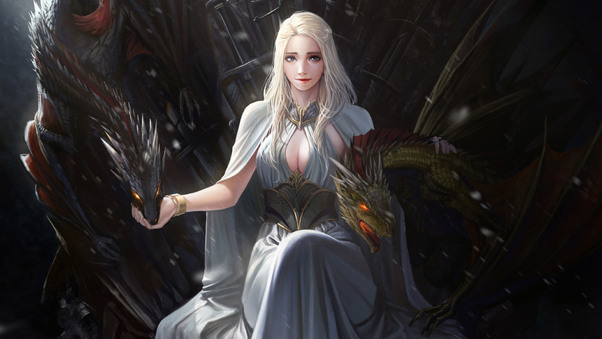 Game of Thrones Daenerys Targaryen Artwork Wallpaper