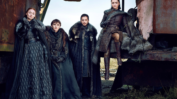 Game Of Thrones Season 7 Bran Stark Sansa Stark Jon Snow Arya Stark Wallpaper