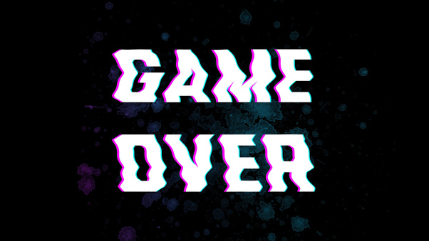 Game Over Typography 5k Wallpaper