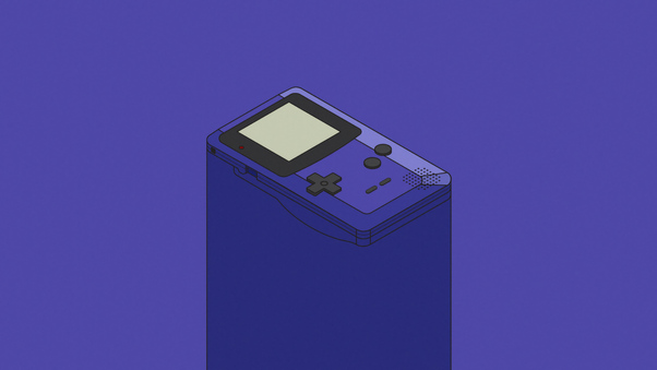 Gameboy Console Minimal Blue 5k Wallpaper