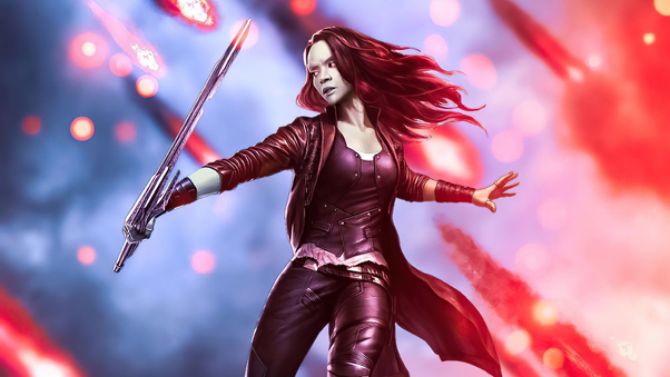 Gamora Daugther Of Thanos Guardians Of The Galaxy 5k Wallpaper