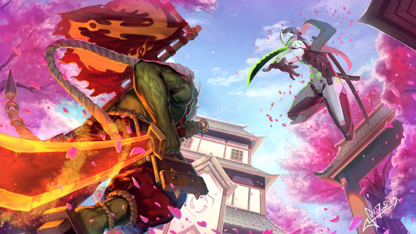 Genji Overwatch Sakura Samurai Wallpaper