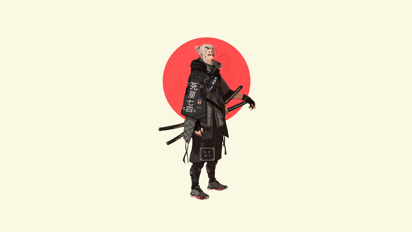 Geralt Of Rivia The Witcher 4k Minimalism Art Wallpaper