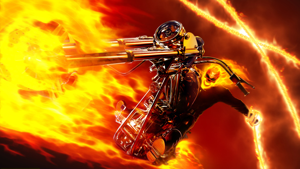 Ghost Rider Burning Guy 4k Wallpaper