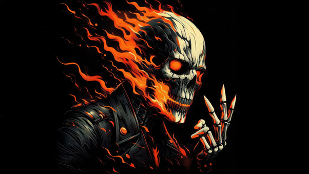 Ghost Rider Flames Of Justice Wallpaper