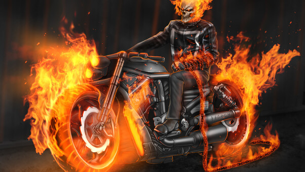 Ghost Rider In Bike Wallpaper