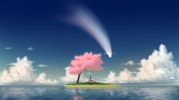 Girl Cherry Blossom Day 8k Wallpaper