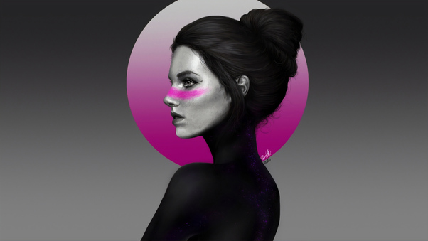 Girl Face Dark Portrait 4k Wallpaper