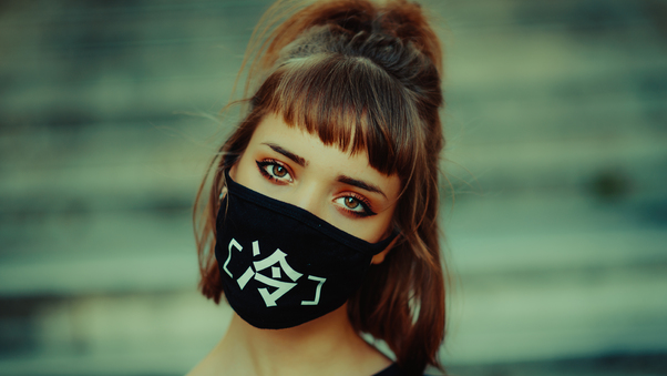 Girl Face Mask 5k Wallpaper