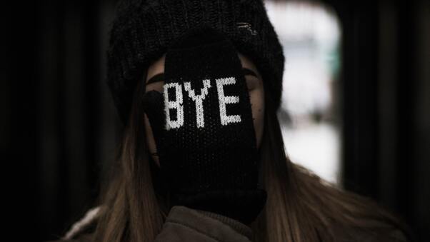 Girl Gloves Saying Bye Wallpaper
