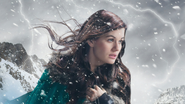 Girl In Snow Wallpaper