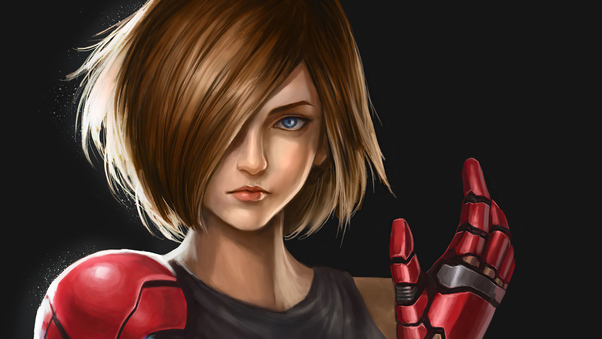 Girl With Robotic Arm Wallpaper