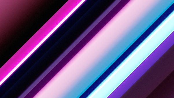 Glowing Abstractions Neon Spectrum Serenade Wallpaper