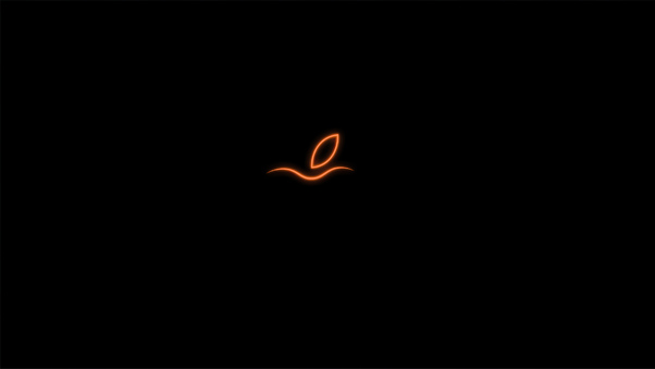Glowing Apple Logo 4k Wallpaper