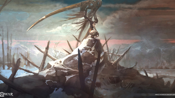 God Of War 4 Artwork 4k Wallpaper