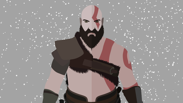 God Of War Kratos Minimalist 4k Wallpaper