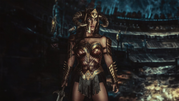 Goddess Of War Wonder Woman Cosplay Wallpaper