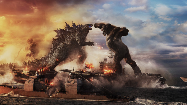 Godzilla Vs Kong Fight 8k Wallpaper